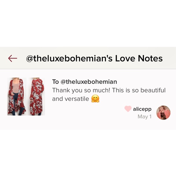 Wine Burgundy Boho Floral Long Sleeve Kimono - Picture 3 of 4